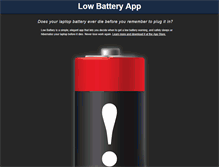 Tablet Screenshot of lowbatterysaver.com